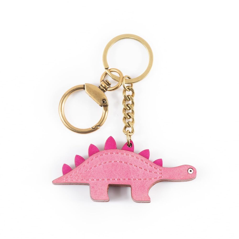 4910 Dinosaurs Keychain Charms, Leather Charm Metal Buckle Keyring jewelry